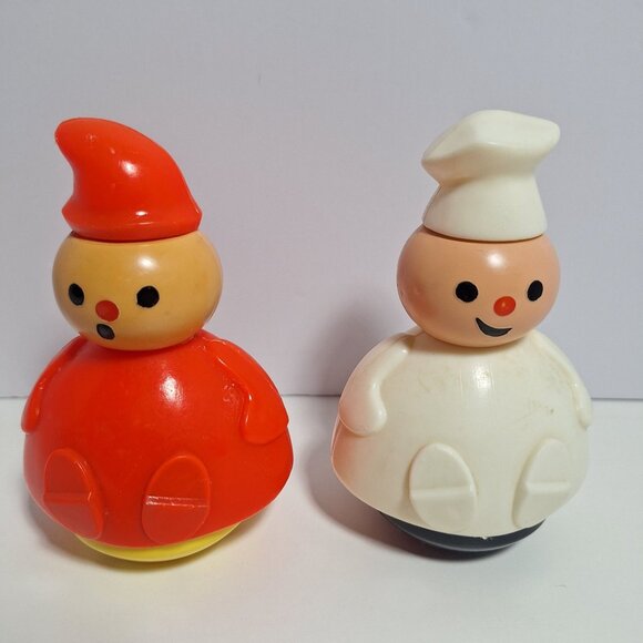 Fisher-Price Other - 1970s Baker Candlestick Maker 3 Men In A Tub Roly Poly Lot Fisher Price Vintage
